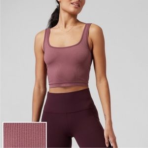 Athleta Tops | Aurora Scoop Tank Crop Size Large in Tawny Rose